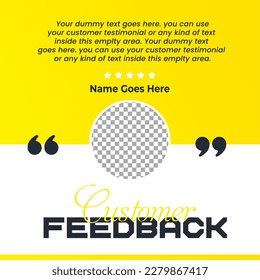 Creative Testimonial, What our Clients Say, Quote , Review, Feedback, Infographic Template, Label, Customer Feedback Editable Vector Illustration 
