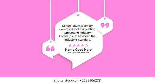 Creative Testimonial, What our Clients Say, Quote , Review, Feedback, Infographic Template, Label, Customer Feedback Editable Vector Illustration 