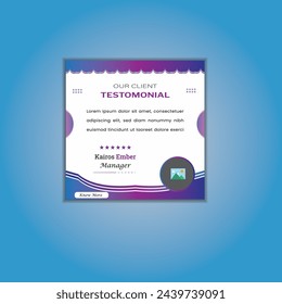 Creative Testimonial, What our Clients Say, Quote , Review, Feedback, Infographic Template, Label, Editable Vector Illustration, With Mock Up,