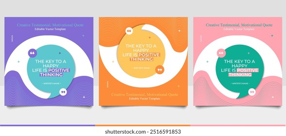 Creative Testimonial, What our Clients Say, motivational Quote , Review, Feedback, Infographic Template, Label, Editable Vector Illustration 