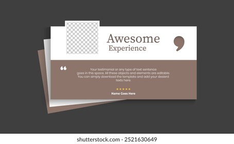 Creative Testimonial, What our Clients Say, Quote , Review, Feedback, Infographic Template, Label, Editable Vector Illustration 