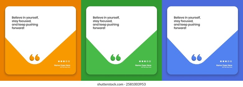 Creative Testimonial, What our Clients Say, Quote , Review, Feedback, Infographic Template, Label, Editable Vector Illustration 