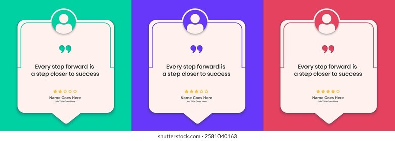 Creative Testimonial, What our Clients Say, Quote , Review, Feedback, Infographic Template, Label, Editable Vector Illustration 