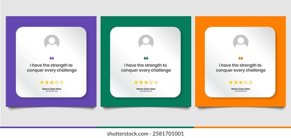 Creative Testimonial, What our Clients Say, Quote , Review, Feedback, Infographic Template, Label, Editable Vector Illustration 