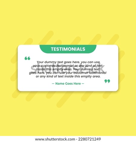 Creative Testimonial, What our Clients Say, Quote , Review, Feedback, Infographic Template, Label, Customer Feedback Editable Vector Illustration 