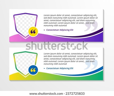 Creative Testimonial, What our Clients Say, Quote , Review, Feedback, Infographic Template, Label, Customer Feedback Editable Vector Illustration. shield space for photo. colorful gradient colors.