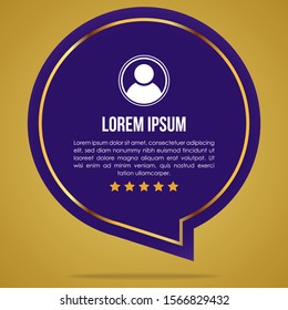 Creative testimonials template with different shapes. Testimonial Speech bubble concept, customer feedback infographic for application and website.