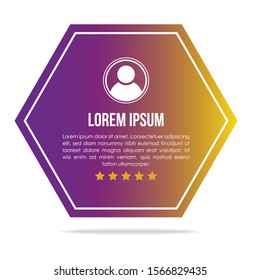Creative testimonials template with different shapes. Testimonial Speech bubble concept, customer feedback infographic for application and website.