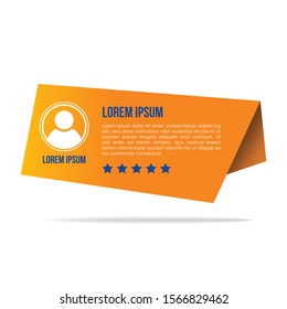 Creative testimonials template with different shapes. Testimonial Speech bubble concept, customer feedback infographic for application and website.