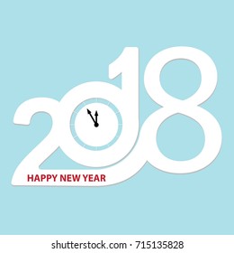 Creative text 2018. Vector of Timer icon.