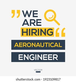 texto creativo Diseño (ingeniero aeronáutico), escrito en inglés, ilustración vectorial.