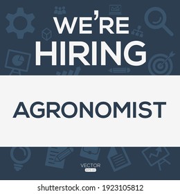 creative text Design (Agronomist),written in English language, vector illustration.