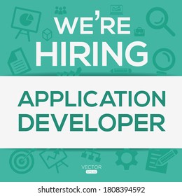 creative text Design (Application Developer),written in English language, vector illustration.