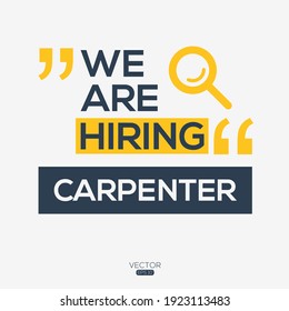 creative text Design (Carpenter),written in English language, vector illustration.