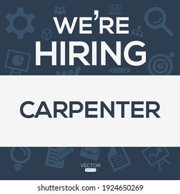 creative text Design (Carpenter),written in English language, vector illustration.