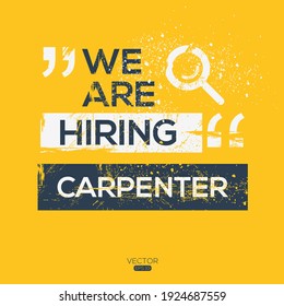 creative text Design (Carpenter),written in English language, vector illustration.
