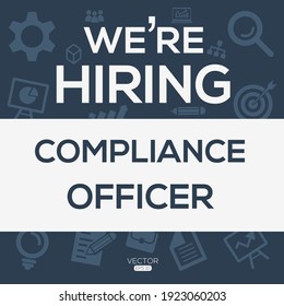 creative text Design (Compliance Officer),written in English language, vector illustration.