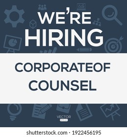 creative text Design (Corporate counsel),written in English language, vector illustration.