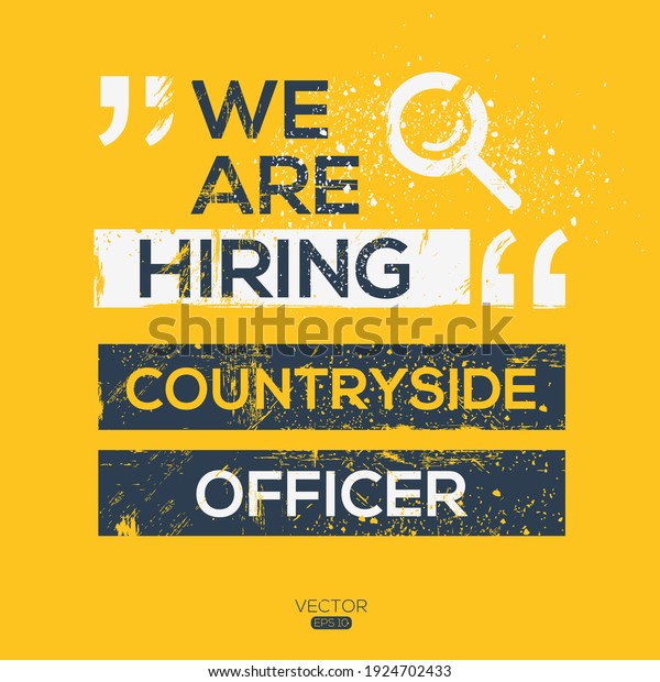 creative text Design (Countryside\
officer),written in English language, vector\
illustration.