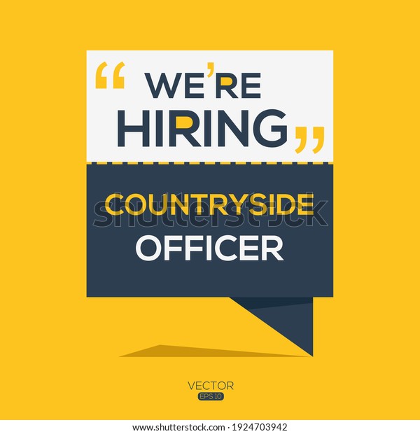 creative text Design (Countryside\
officer),written in English language, vector\
illustration.