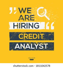 creative text Design (Credit Analyst),written in English language, vector illustration.