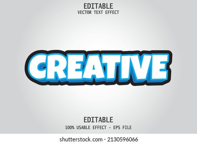 creative text effect editable white background.