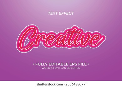 Creative Text Effect Template Design | File Eps 10