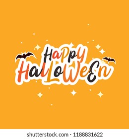 Creative text of Happy Halloween or Hand Lettering vector on scary background