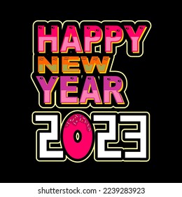 creative text happy new year.for banner,sticker,est.vektor illustration.eps10