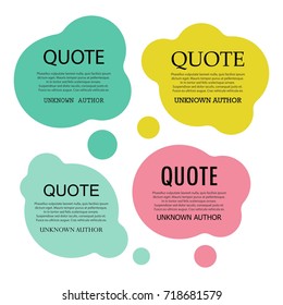 Creative text or quote bubbles, vector layout, template. 