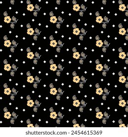 Creative Textile Floral Pattern and Black Textile Pattern Design