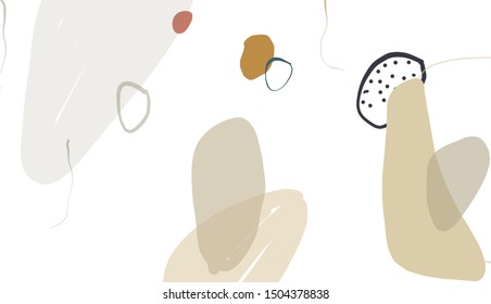 Creative texture with abstract brush strokes, freehand bright colors geometric elements, shapes. Aesthetic contemporary collage. Trendy set design