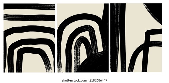 Creative texture with abstract brush strokes, freehand bright colors geometric elements, shapes. Aesthetic contemporary collage. Trendy set design
