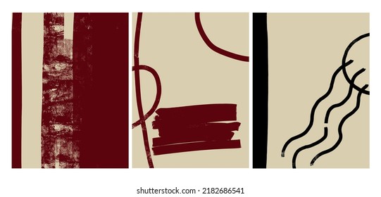 Textura creativa con trazos abstractos de pincel, elementos geométricos de colores brillantes a mano libre, formas. Collage estético contemporáneo. Diseño de conjuntos de moda
