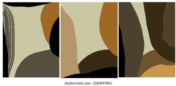 Creative texture with abstract brush strokes, freehand colors geometric elements, shapes. Aesthetic contemporary collage. Trendy set design. Minimalism and simple poster vector design
