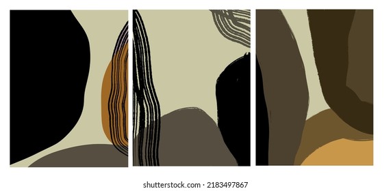 Creative texture with abstract brush strokes, freehand colors geometric elements, shapes. Aesthetic contemporary collage. Trendy set design. Minimalism and simple poster vector design
