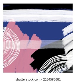 Creative texture with abstract  geometric elements, shapes. Contemporary hand painted background. Minimalism and simple poster 