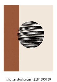 Creative texture with abstract  geometric elements, shapes. Contemporary hand painted background. Minimalism and simple poster 