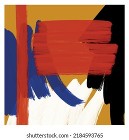 Creative texture with abstract  geometric elements, shapes. Contemporary hand painted background. Minimalism and simple poster 