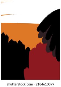 Creative texture with abstract  geometric elements, shapes. Contemporary hand painted background. 