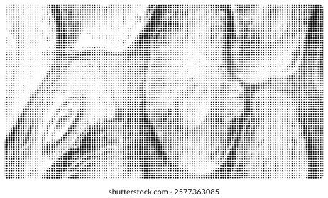 Creative texture halftone vector template.