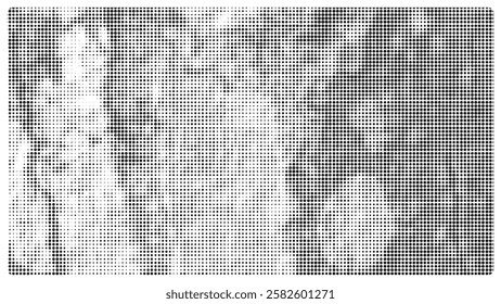 Creative texture halftone vector template.