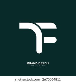Diseño creativo del logotipo del monograma de Tf Ft perfecto para la marca, la identidad empresarial, el uso corporativo con estilo moderno.