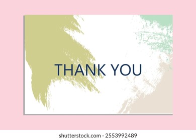 Creative Thank You Card Template vector illustration design background 