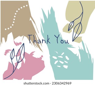 Creative Thank You Card Vector Template. This Thank you card can be used for wedding gift, events, birthday gift. minimalist background