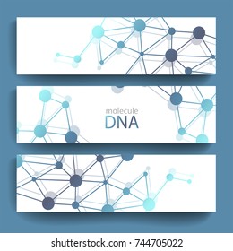 Creative thematic brochures. Dna. Molecules
