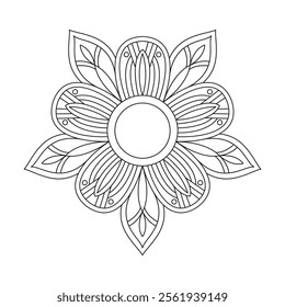 Creative Therapy Flower Mandala Coloring Patterns