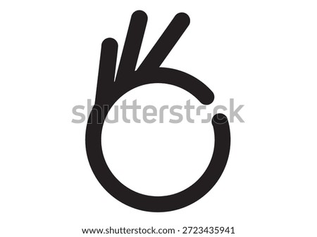Creative thin art of OK or Sign of Approval