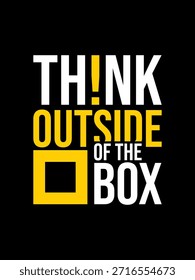 Creative Think Fuera de la Caja Tipografía Póster