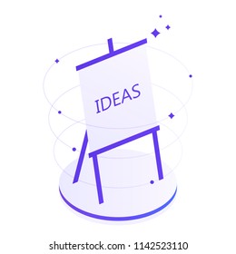 Creative thinking and brainstorming, tell about your idea. Business innovations. Modern flat vector illustration.